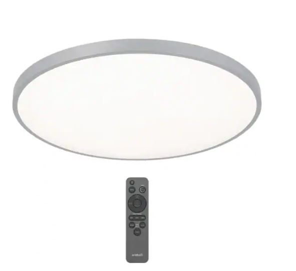 Photo 1 of Europa 21 in. 1-Light Chrome Selectable LED Flush Mount
