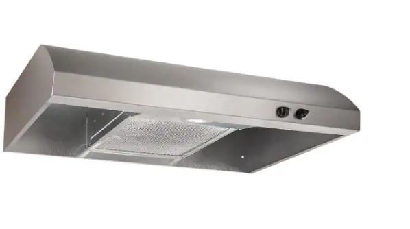 Photo 1 of AR1 Series 30 in. 270 Max Blower CFM 4-Way Convertible Under-Cabinet Range Hood with Light in Stainless Steel
