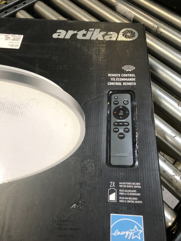 Photo 1 of Europa 21 in. 1-Light Chrome Selectable LED Flush Mount
