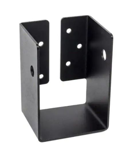 Photo 1 of 2--Outdoor Accents ZMAX, Black Concealed-Flange Heavy Joist Hanger for 4x6 Nominal Lumber
