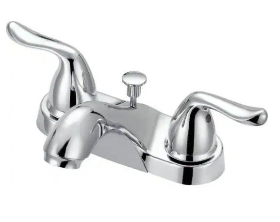 Photo 1 of Constructor 4 in. Centerset 2-Handle Bathroom Faucet in Chrome
