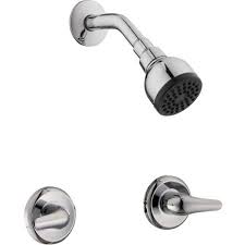 Photo 1 of Aragon 2-Handle 1-Spray Shower Faucet in Chrome (Valve Included)
