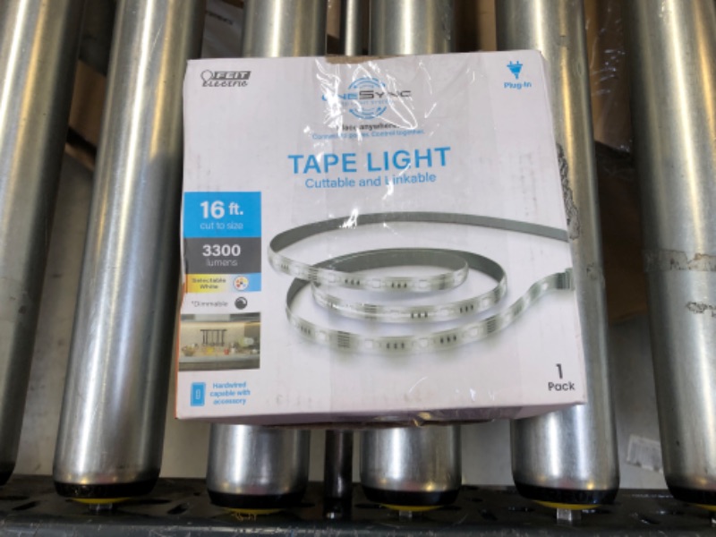 Photo 4 of 16 ft. Plug-In Integrated LED White Strip Light Cuttable and Linkable Onesync with Color Change CCT Selectable
