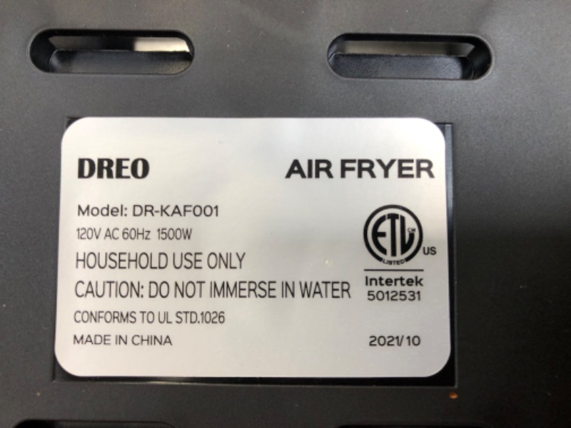 Photo 1 of Dreo Air Fryer Pro Max, 11-in-1 Digital Air Fryer Oven Cooker with 100 Recipes, Visible Window, Supports Customerizable Cooking, 100? to 450?, LED Touchscreen, Easy to Clean, Shake Reminder, 6.8QT,Black,Large,DR-KAF001
