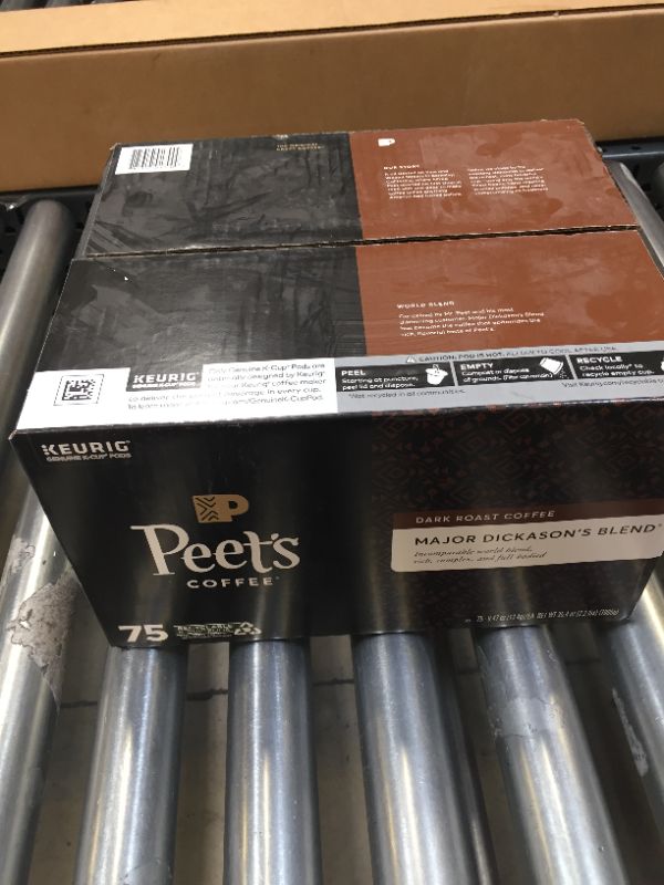 Photo 2 of Peet's Coffee, Dark Roast K-Cup Pods for Keurig Brewers - Major Dickason's Blend 75 Count (1 Box of 75 K-Cup Pods) (bb:09/05/2022)
