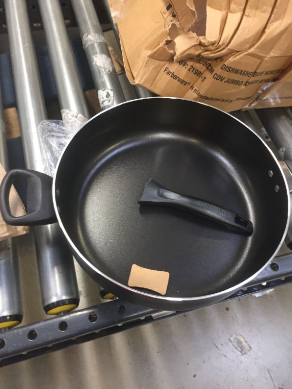 Photo 1 of Farberware Dishwasher Safe Nonstick Jumbo Cooker/Saute Pan with Helper Handle - 6 Quart, Black
