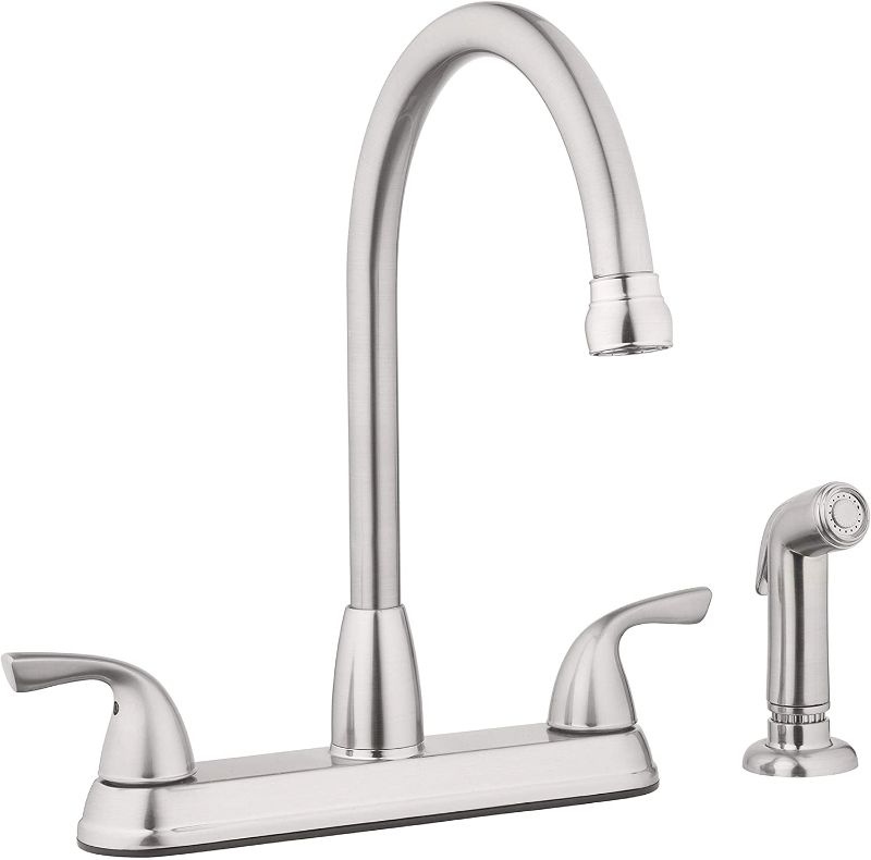 Photo 1 of Aqua Vista 21-K822-AV-BND Kitchen Sink Faucet with Side Spray, Brushed Nickel High Arc
