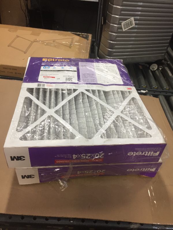 Photo 4 of Filtrete MPR 1550 DP 20x25x4(SlimFit) AC Furnace Air Filter, Healthy Living Ultra Allergen Deep Pleat, 2-Pack