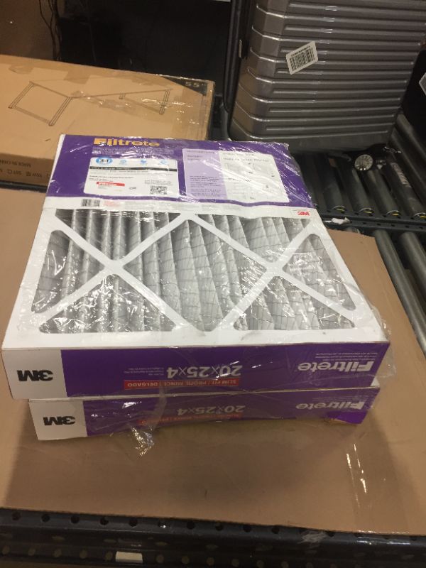 Photo 2 of Filtrete MPR 1550 DP 20x25x4(SlimFit) AC Furnace Air Filter, Healthy Living Ultra Allergen Deep Pleat, 2-Pack