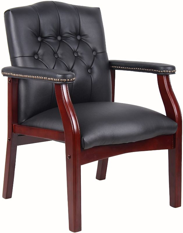 Photo 1 of Boss Office Products Ivy League Executive Guest Chair, Black
