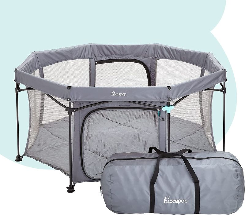 Photo 1 of hiccapop XL 72” PlayPod Deluxe Portable Playpen for Babies and Toddlers, Portable Play Yard for Baby with Padded Floor | Pop Up Playpen at Beach and Home | Outdoor Playpen for Baby | Portable Playard
