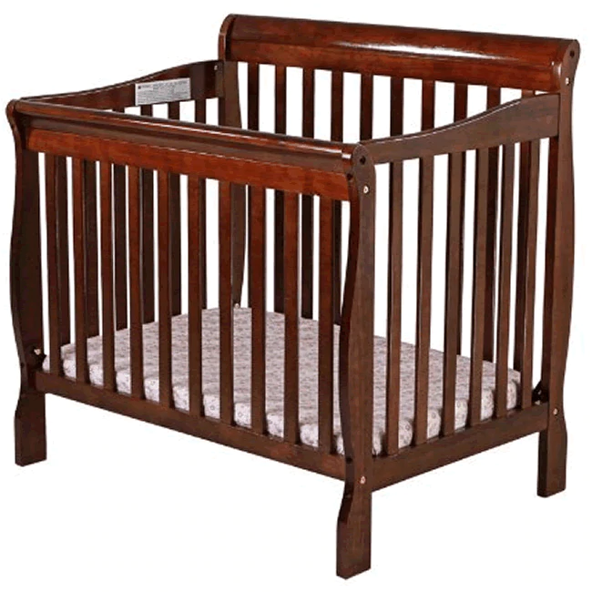 Photo 1 of Aden Espresso 4-in-1 Convertible Mini Crib Daybed Twin Size Bed Baby Toddle