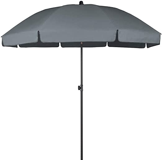 Photo 1 of AMMSUN Patio Umbrella Market Table Umbrella 6.5 ft Tilt Steel Pole UPF50+ Protection,Great for Outdoor Garden Backyard (Gray)
