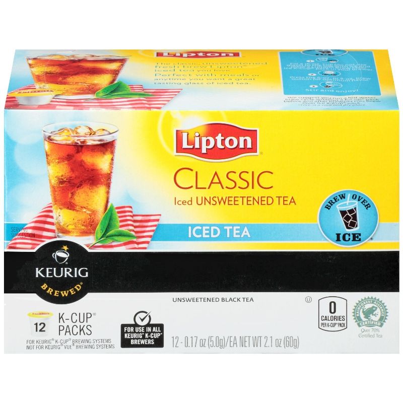 Photo 1 of 6 PK Lipton, Classic Iced Tea, K-Cup Single Serve, 12 Count (0.17oz Each) 2.1oz Box  BEST BY 1/22
