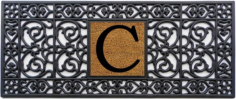 Photo 1 of Calloway Mills 170011741C Rubber Monogram Doormat, 17" x 41" (Letter C)
Missing Letter in Center