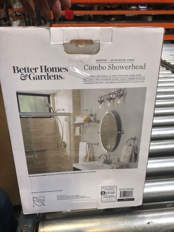 Photo 4 of Better Homes & Gardens 5 Setting Combo Showerhead in Satin Nickel
