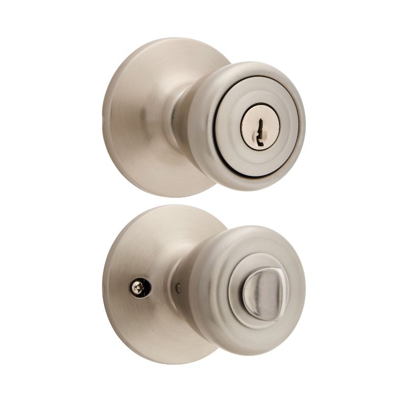 Photo 1 of Brinks Keyed Entry Tulip Style Doorknob, Satin Nickel Finish --- NO KEY 