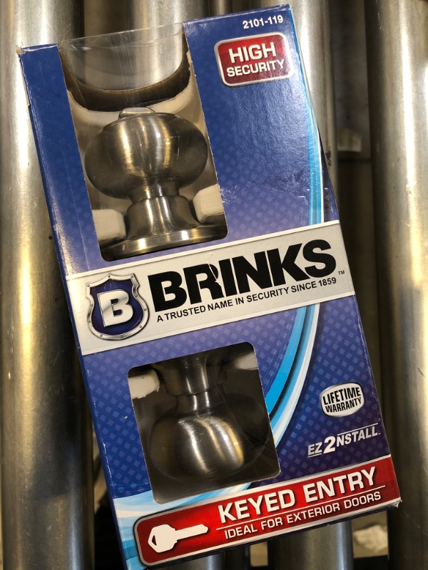 Photo 2 of Brinks Keyed Entry Tulip Style Doorknob, Satin Nickel Finish --- NO KEY 