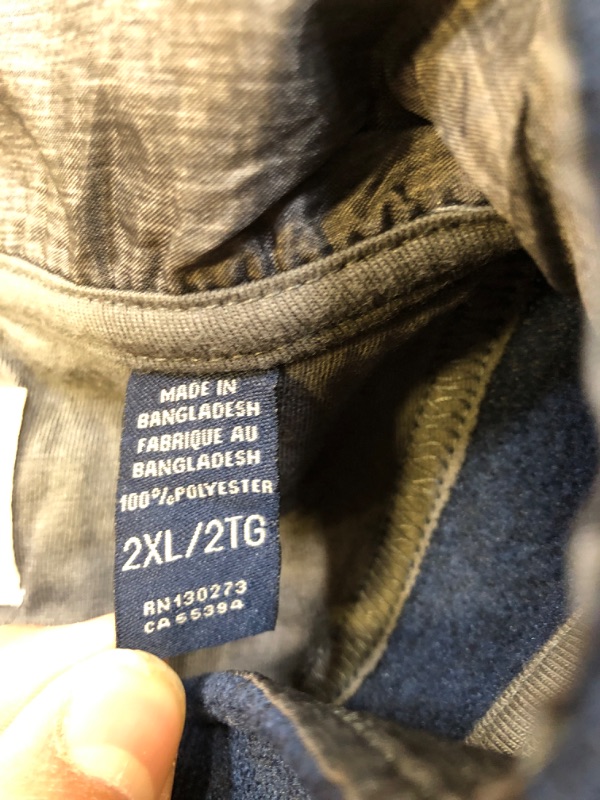 Photo 3 of Barcode for Wrangler Authentics Men's Sweater Fleece Quarter-Zip, Mood Indigo, XX-Large