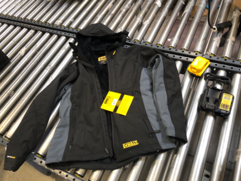 Photo 1 of Hooded Soft Shell Jacket, Kitted: Battery, Adapter & Charger, Black - Medium