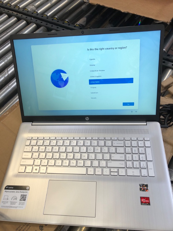 Photo 3 of HP 17-CP0056 Laptop, AMD Ryzen 3 3250U Processor, 8GB Memory, 256GB SSD - BONUS 1-Year of Office365 Personal