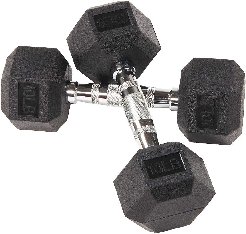 Photo 1 of Balancefrom Rubber Encased Hex Dumbbell 
10 lbs