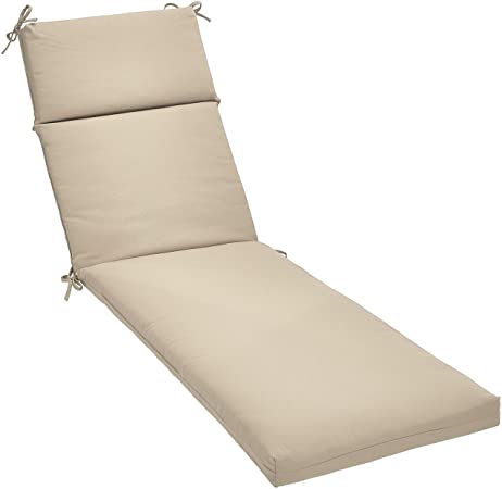 Photo 4 of Amazon Basics Outdoor Lounger Patio Cushion - Khaki