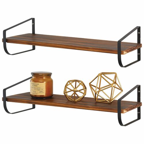 Photo 1 of Floating Shelves with Brackets - Pack of 2