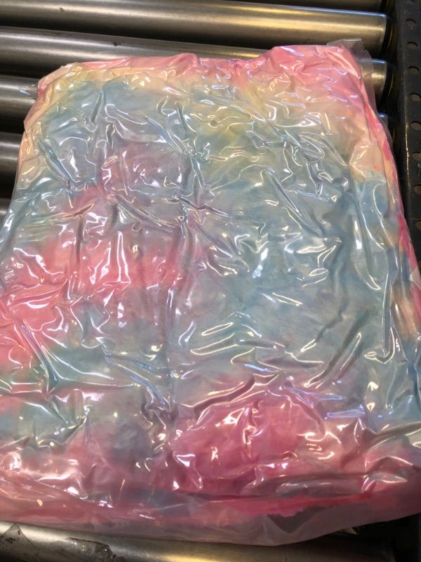 Photo 1 of NEWCOSPLAY Super Soft Faux Fur Throw Blanket Premium Sherpa Backing Warm and Cozy Throw Decorative for Bedroom Sofa Floor (Dark Rainbow, Throw(50"x60"))