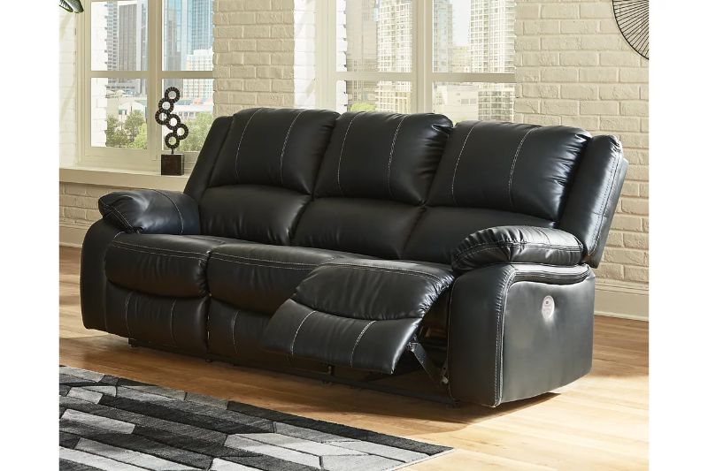 Photo 1 of Calderwell Collection 7710187 Reclining Power Sofa in Black