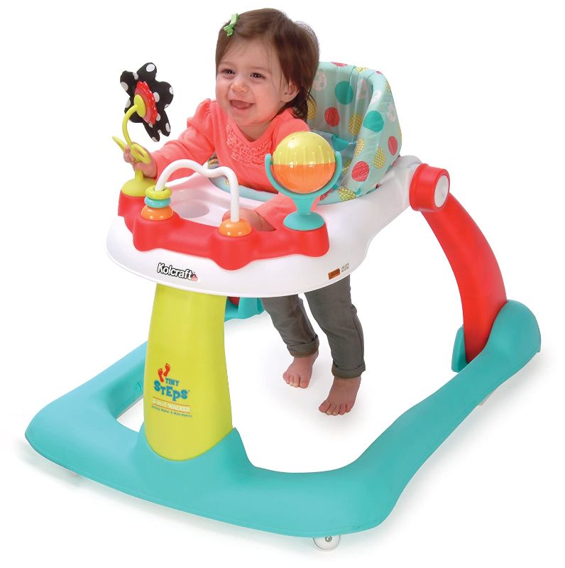 Photo 1 of Kolcraft Tiny Steps 2-in-1 Infant & Baby Activity Walker - Seated or Walk-Behind, Jubliee
(DIRTY)---------(POSSIBLY MISSING SMALL HARDWARE)
