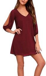 Photo 1 of SUNNYME Summer Dresses for Women Casual Loose Solid Mini Dress Beach Swing Tunic Shift Dress. SIZE LARGE
