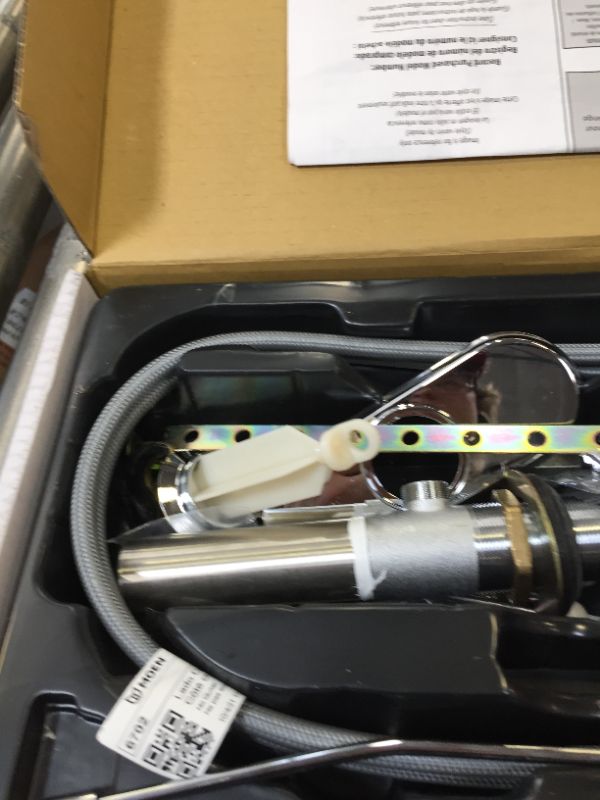 Photo 1 of Moen 6702 Genta One-Handle Single Hole Modern Bathroom Sink Faucet with Optional Deckplate, Chrome
