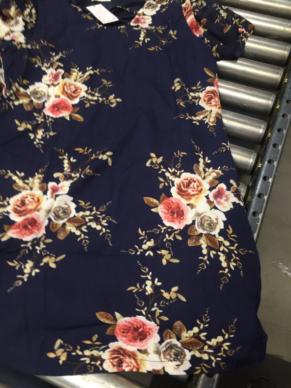 Photo 2 of KIDSFORM FLORAL NAVY BLUE DRESS LARGE 