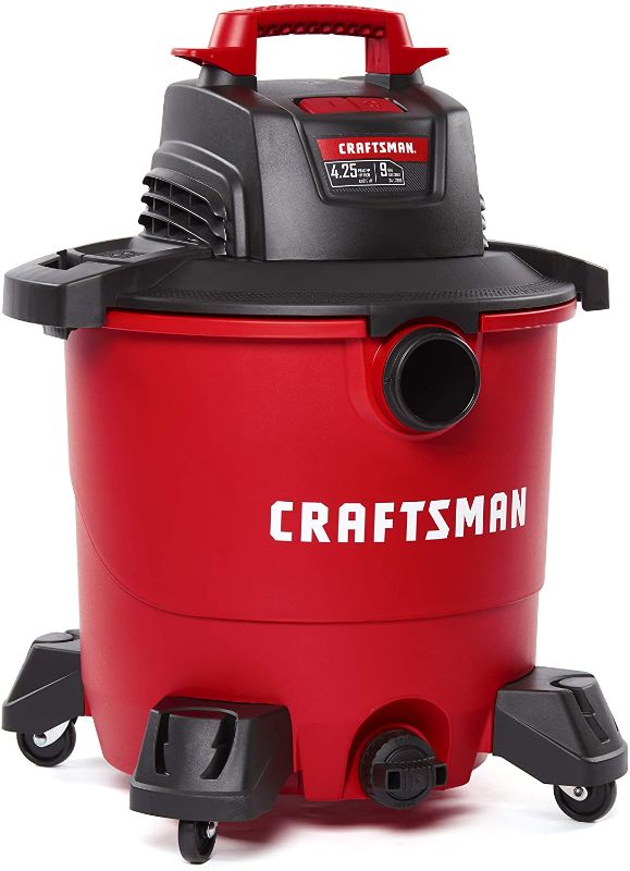 Photo 1 of CRAFTSMAN CMXEVBE17590 9 Gallon 4.25 Peak HP Wet/Dry Vac, Portable Shop Vacuum with Attachments , Red
(MISSING SCREWS)
