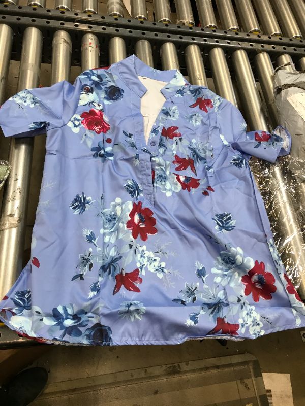 Photo 1 of XL Womens Floral Shirt Blue