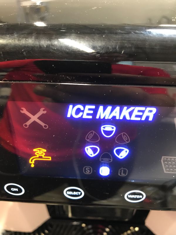 Photo 1 of 110V/220V Ice Water Dispenser Ice Making Machine Automatic Household Ice Maker for Milk Tea Shop Manual/Automatic Water Inlet
(FACEPLATE LOOSE)
