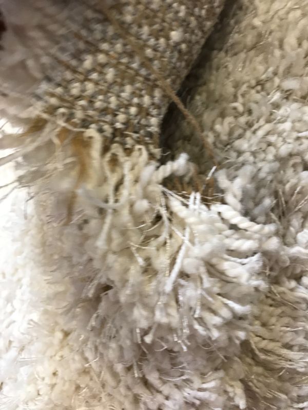 Photo 5 of  Woven Area Eyelash Rug Solid Cream - Threshold 7', 10'------(DIRTY)-----(HUGE TEAR)
