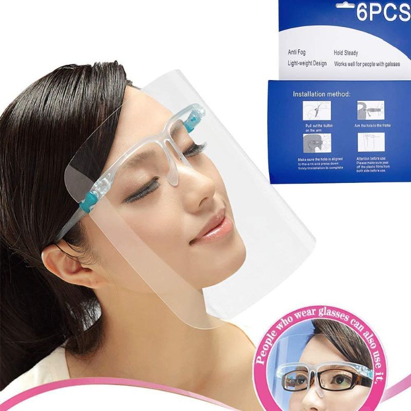 Photo 1 of 6PCS Safety Face Shields All-Round Protection Cap with Clear Wide Visor------(2 PACK)