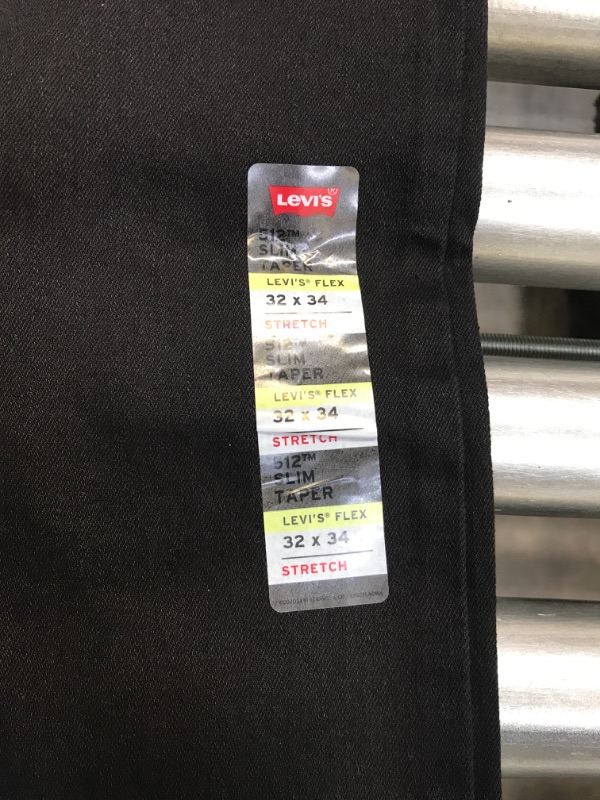 Photo 3 of Levi's® Men's 512 Slim Fit Taper Jeans - Black Denim 32x34
