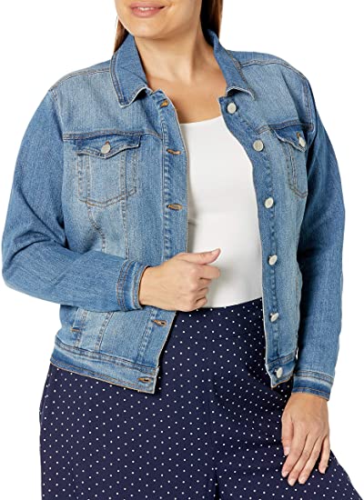 Photo 1 of dollhouse womens Plus Denim Jacket