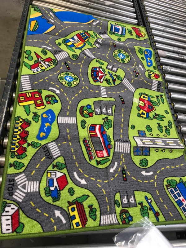 Photo 1 of Kids Carpet Playmat City Life Extra Large Learn Have Fun Safe, Children's Educational, Road Traffic System, Multi Color Activity Centerpiece Play Mat! Great for Playing with Cars for Bedroom Playroom