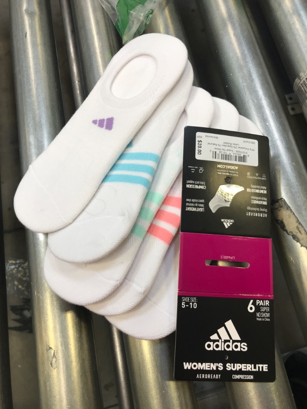 Photo 2 of adidas Women’s Superlite 6-Pack Super No Show Socks --- MISSING YELLOW PAIR 