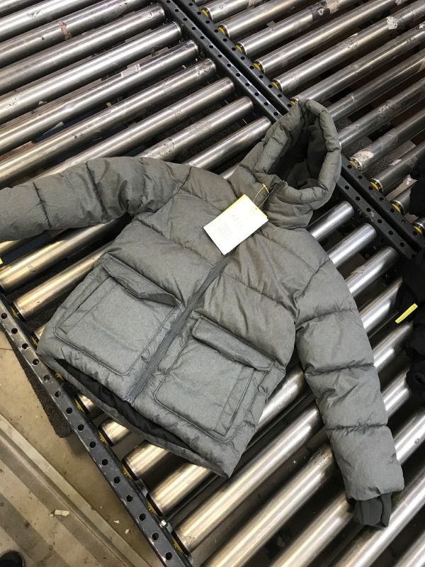 Photo 3 of Boy's Short Puffer Jacket - All In Motion --- Charcoal Gray --- Size Small 