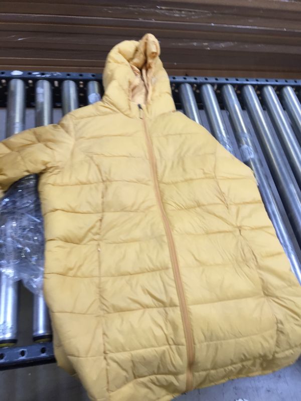 Photo 2 of Amazon Essentials Women's Lightweight Water-Resistant Hooded Puffer Coat----(XL)
(ITEM IS DIRTY)
