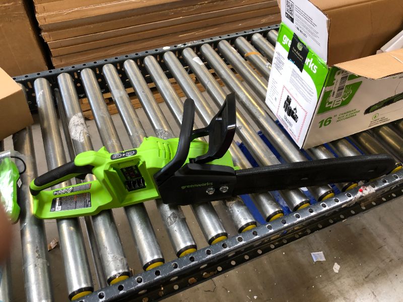 Photo 2 of Greenworks 24V 12" Brushless Chainsaw, 4Ah USB Battery and Charger Included
