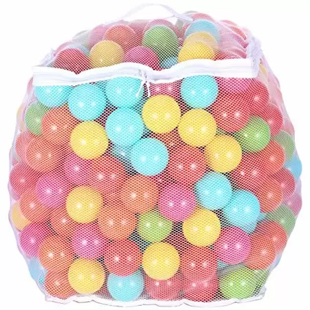 Photo 1 of 400 Play Ball Pit Crush Proof 6 Bright Color Reusable Durable Storage Mesh Bag
