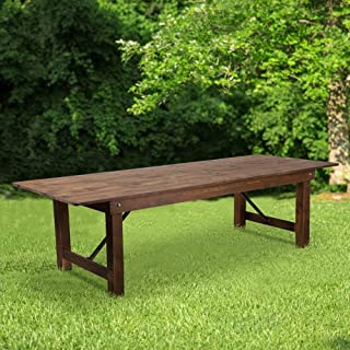 Photo 1 of Flash Furniture HERCULES Series 9' x 40" Rectangular Antique Rustic Solid Pine Folding Farm Table (FACTORY SEALED OPEN FOR PICTURES)
