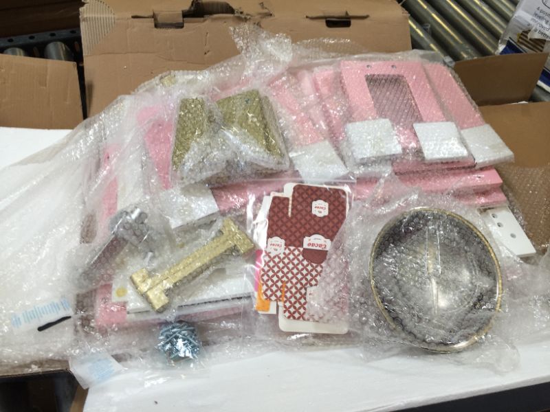 Photo 5 of Janod Wooden Kitchen Playset Candy Chic Pink Retro Vintage Style Big Cooker Toy with 6 Accessories & Sound Light Effects for Imagination Play - Ages 3+ - J06554 (POSSIBLY MISSING PIECES, DAMAGES TO PACKAGING)
