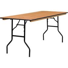 Photo 1 of Flash Furniture 5-Foot Rectangular Wood Folding Banquet Table with Clear Coated Finished Top
(DAMAGES TO PPACKAGING)